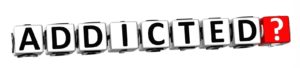 3D Word Addicted On White Background